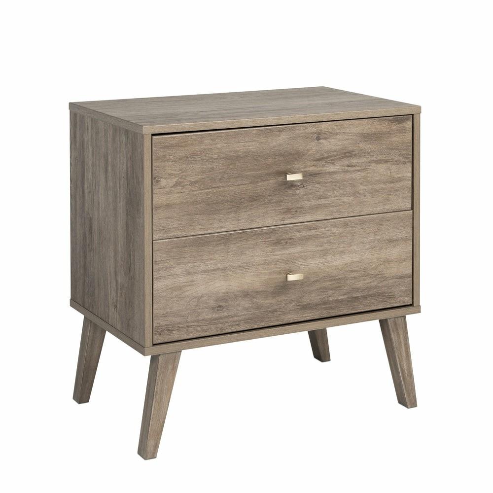 Milo 2-Drawer Nightstand – Drifted Grey Bedroom