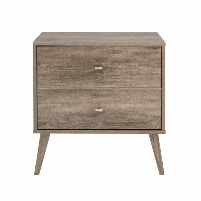 Milo 2-Drawer Nightstand – Drifted Grey Bedroom