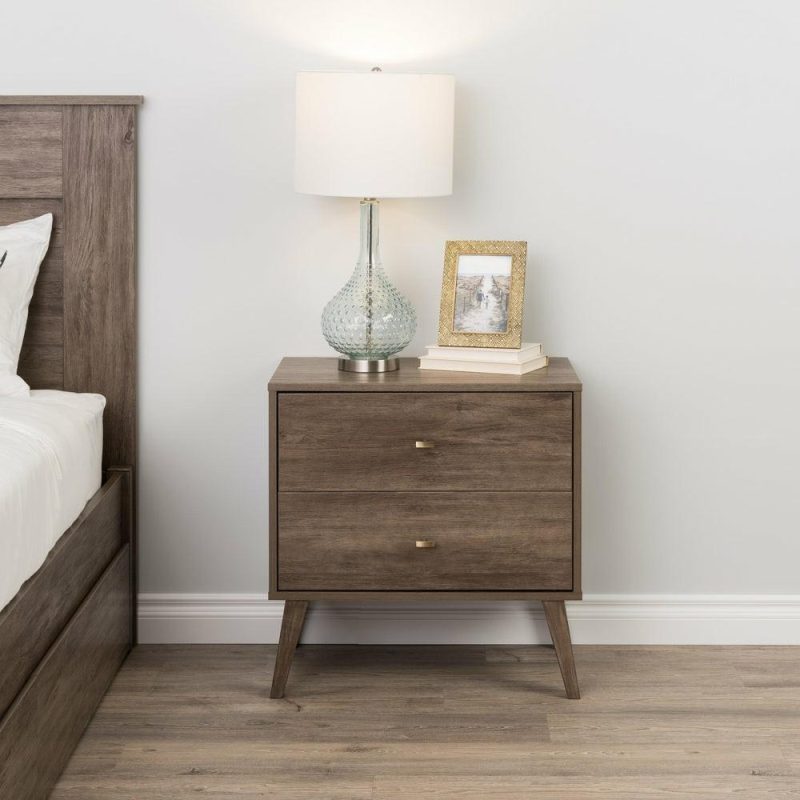 Milo 2-Drawer Nightstand – Drifted Grey Bedroom