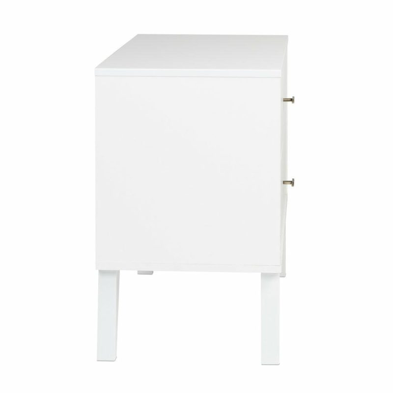 Milo 2-Drawer Nightstand – White Bedroom