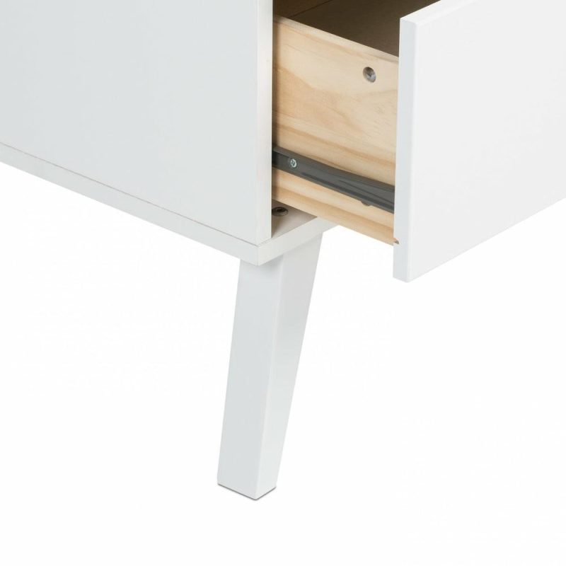 Milo 2-Drawer Nightstand – White Bedroom