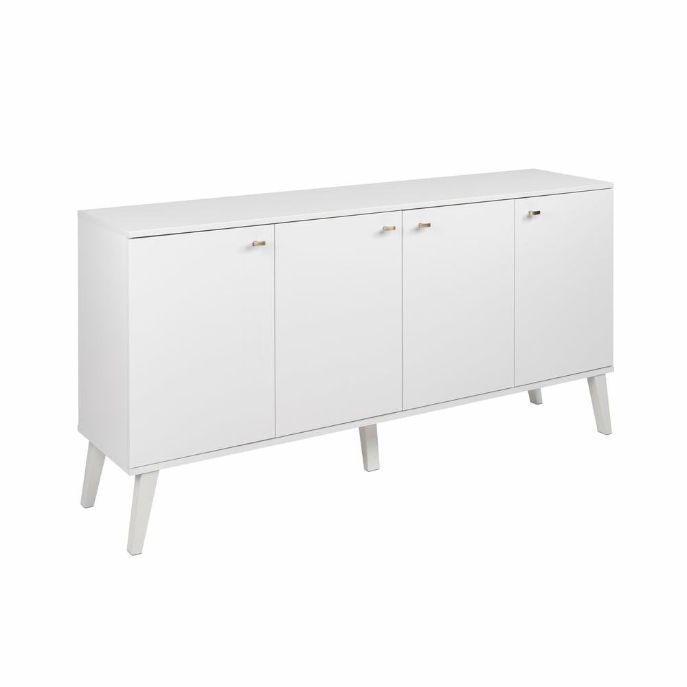 Milo 4-Door Buffet – White Buffets, Servers And Cabinets