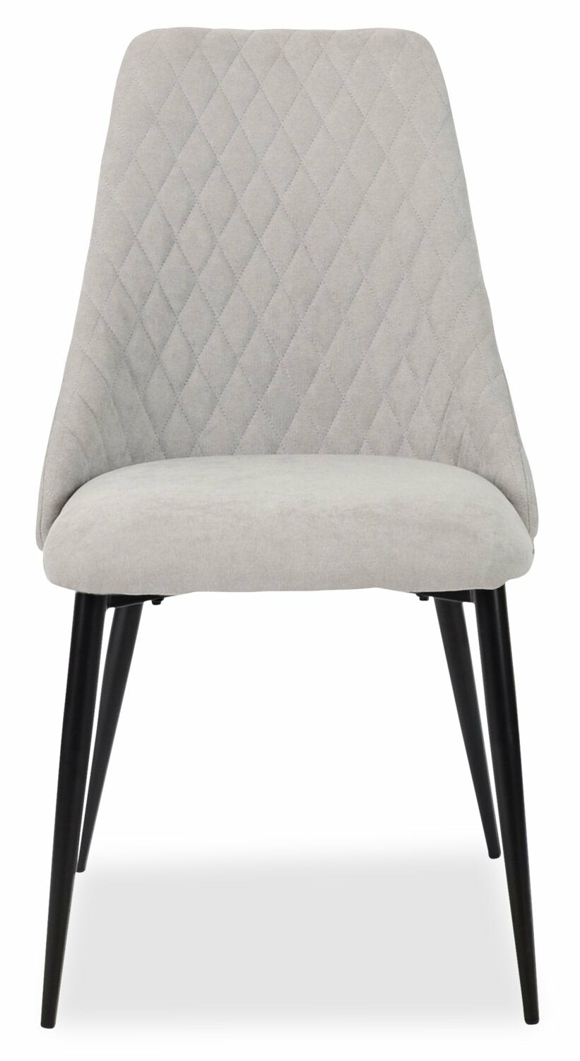 Miya Dining Chair With Polyester Fabric, Metal – Grey Dining Chairs