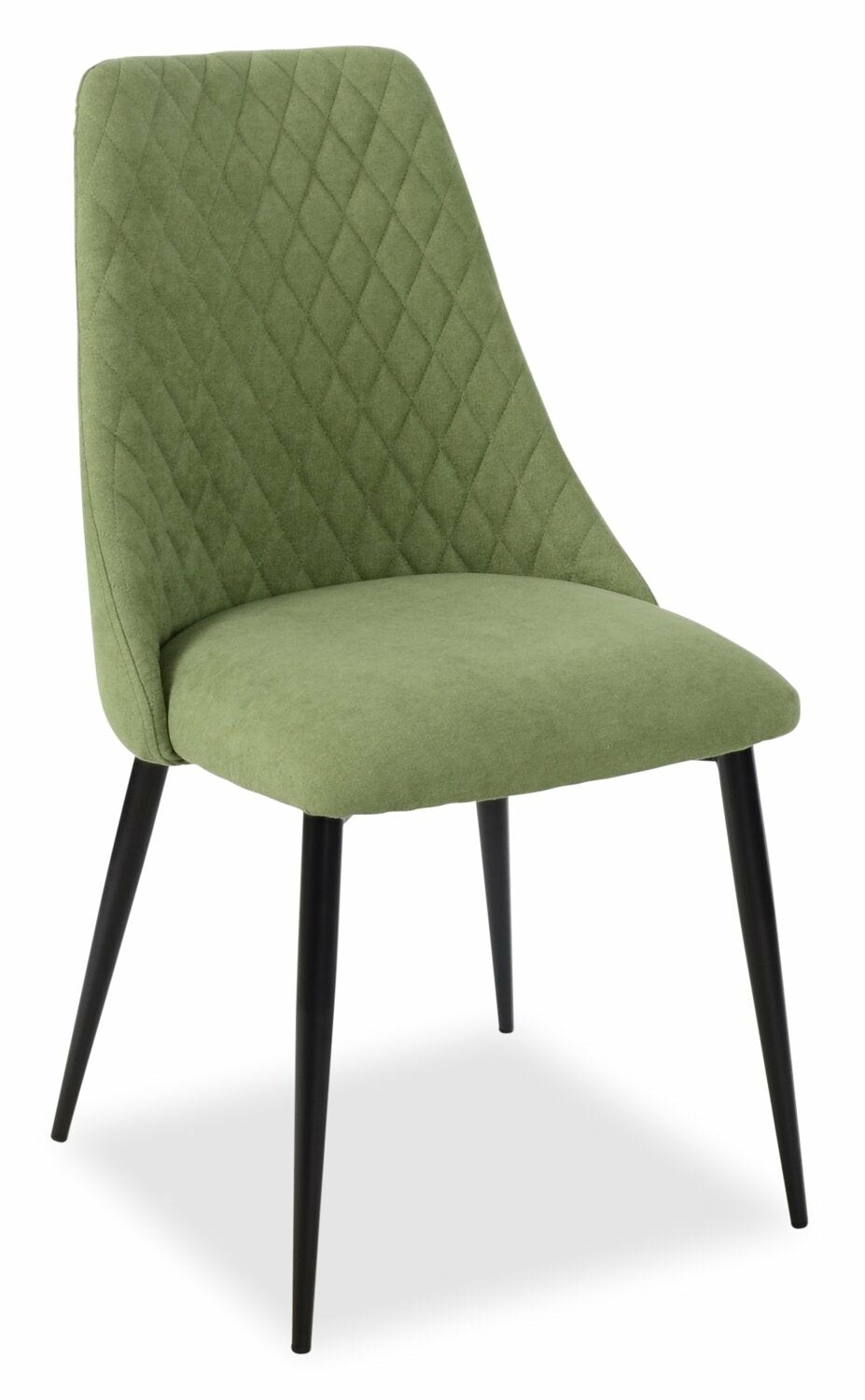 Miya Dining Chair With Polyester Fabric, Metal – Moss Green Dining Chairs