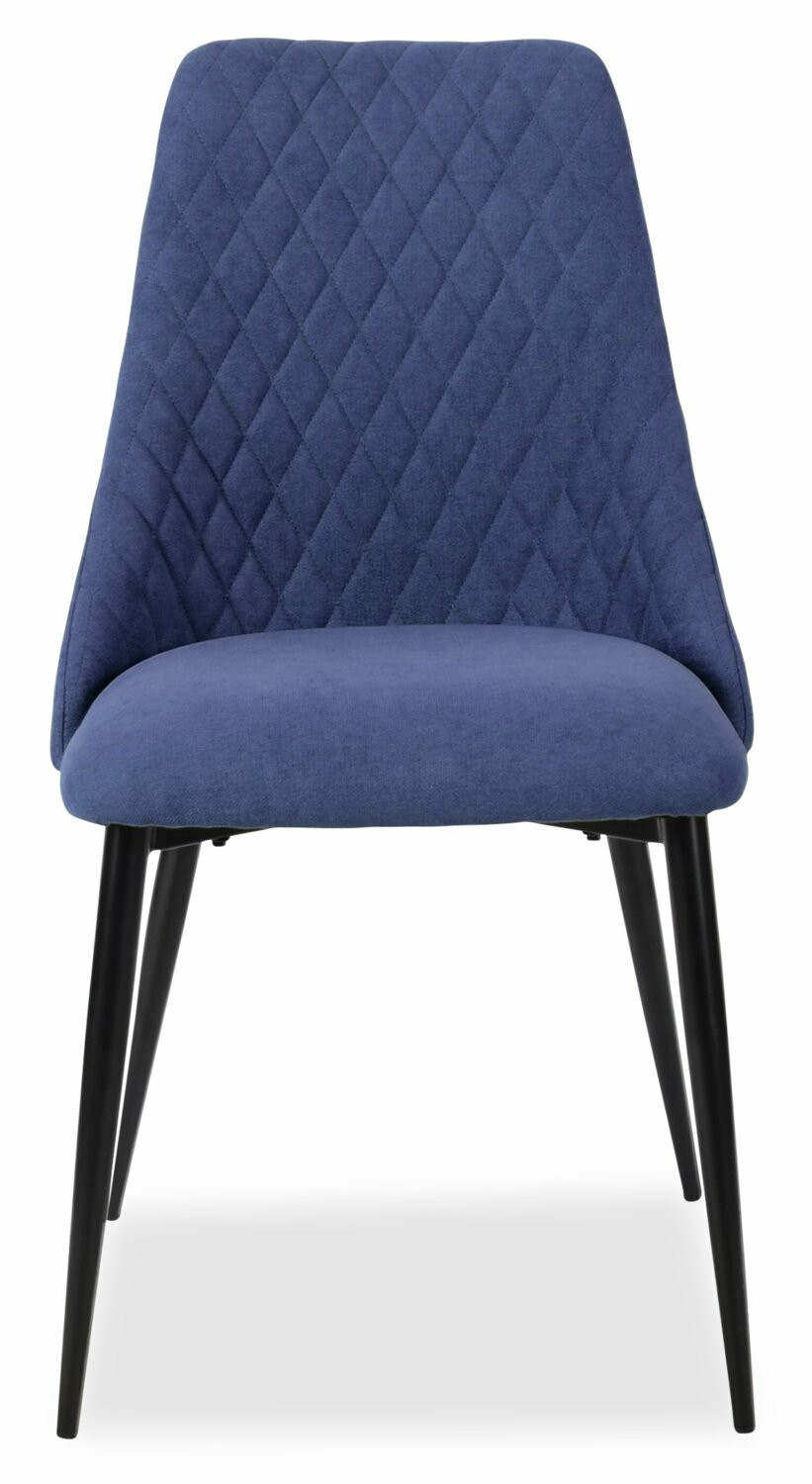 Miya Dining Chair With Polyester Fabric, Metal – Navy Blue Dining Chairs