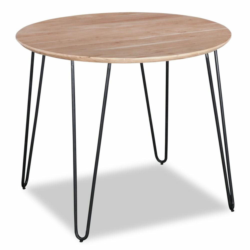 Miya Dining Table, Acacia Wood, Metal, 36″W Round – Natural Dining Room