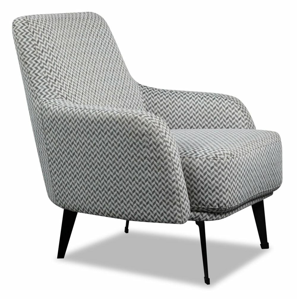 Monroe 29″ Grey Linen-Look Fabric Accent Chair With Metal Legs Accent Chairs