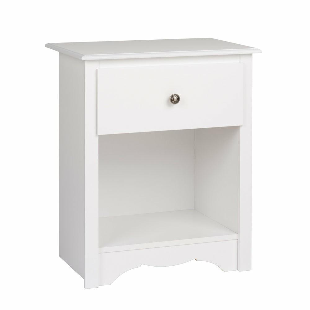 Monterey 1-Drawer Tall Nightstand – White Bedroom