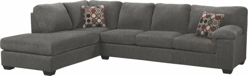 Morty 2-Piece Chenille Left-Facing Sofa Bed Sectional – Grey Furniture