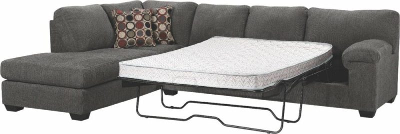 Morty 2-Piece Chenille Left-Facing Sofa Bed Sectional – Grey Furniture