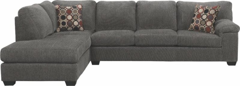 Morty 2-Piece Chenille Left-Facing Sofa Bed Sectional – Grey Furniture