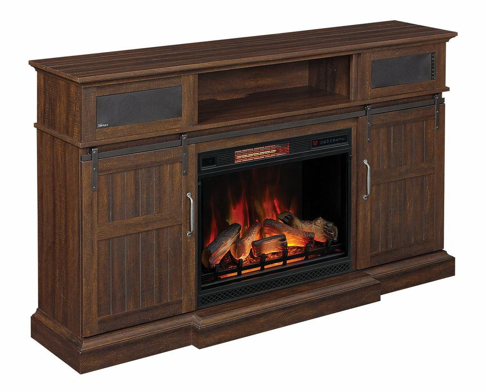 Munich 68″ Electric Fireplace Tv Stand With Storage And Cable Management For Tv’s Up To 75″- Espresso Electric Fireplaces