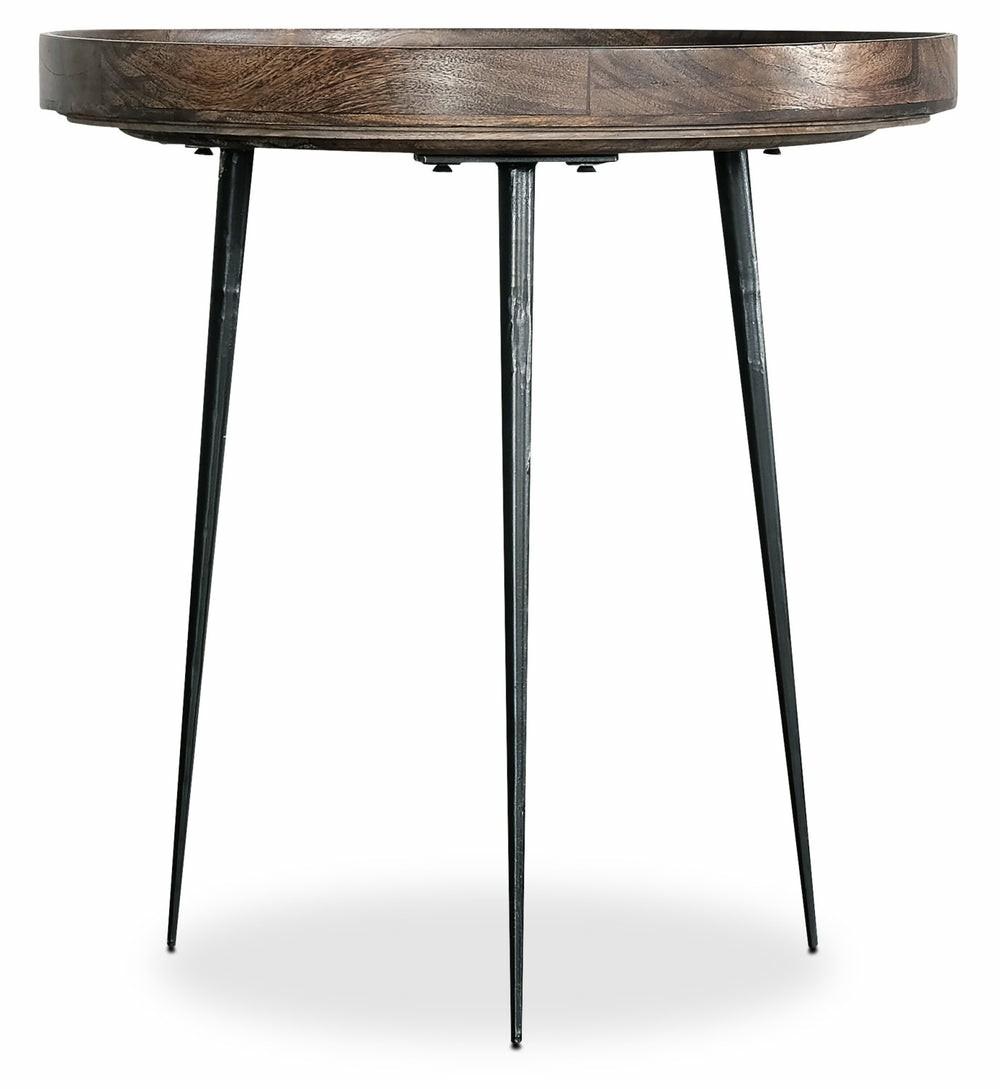 Nashik 24″ Round Accent Table – Grey Brown End Tables