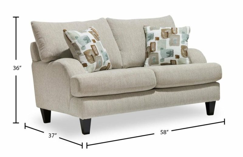 Nofia Chenille Loveseat – Linen Furniture