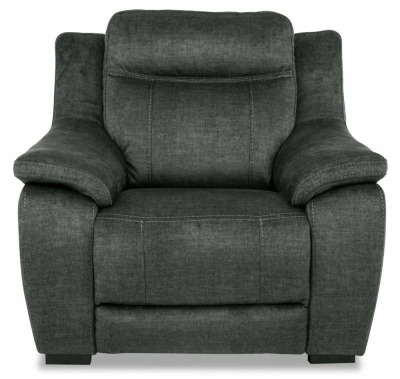 Novo Fabric Power Recliner – Grey Furniture