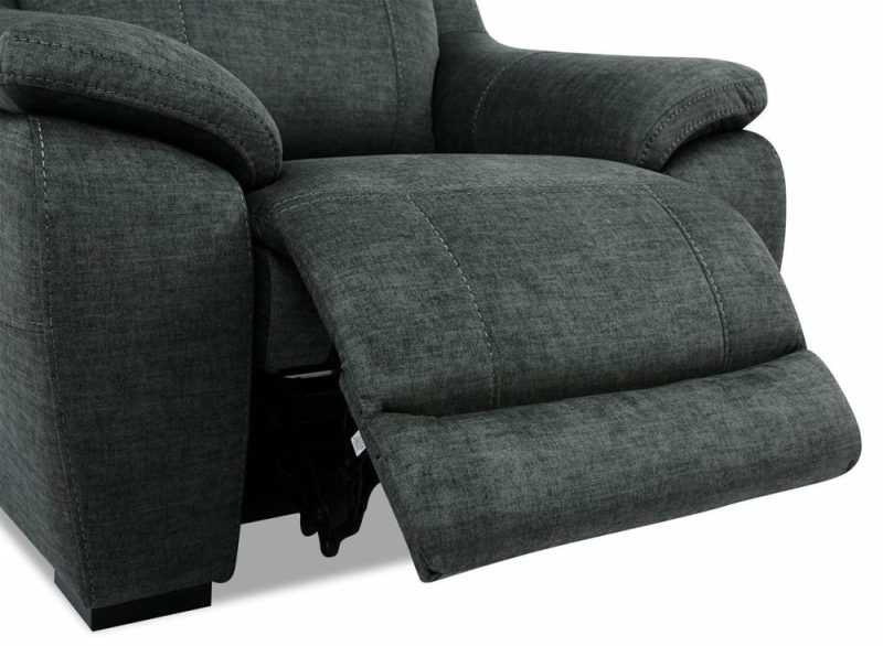 Novo Fabric Power Recliner – Grey Furniture