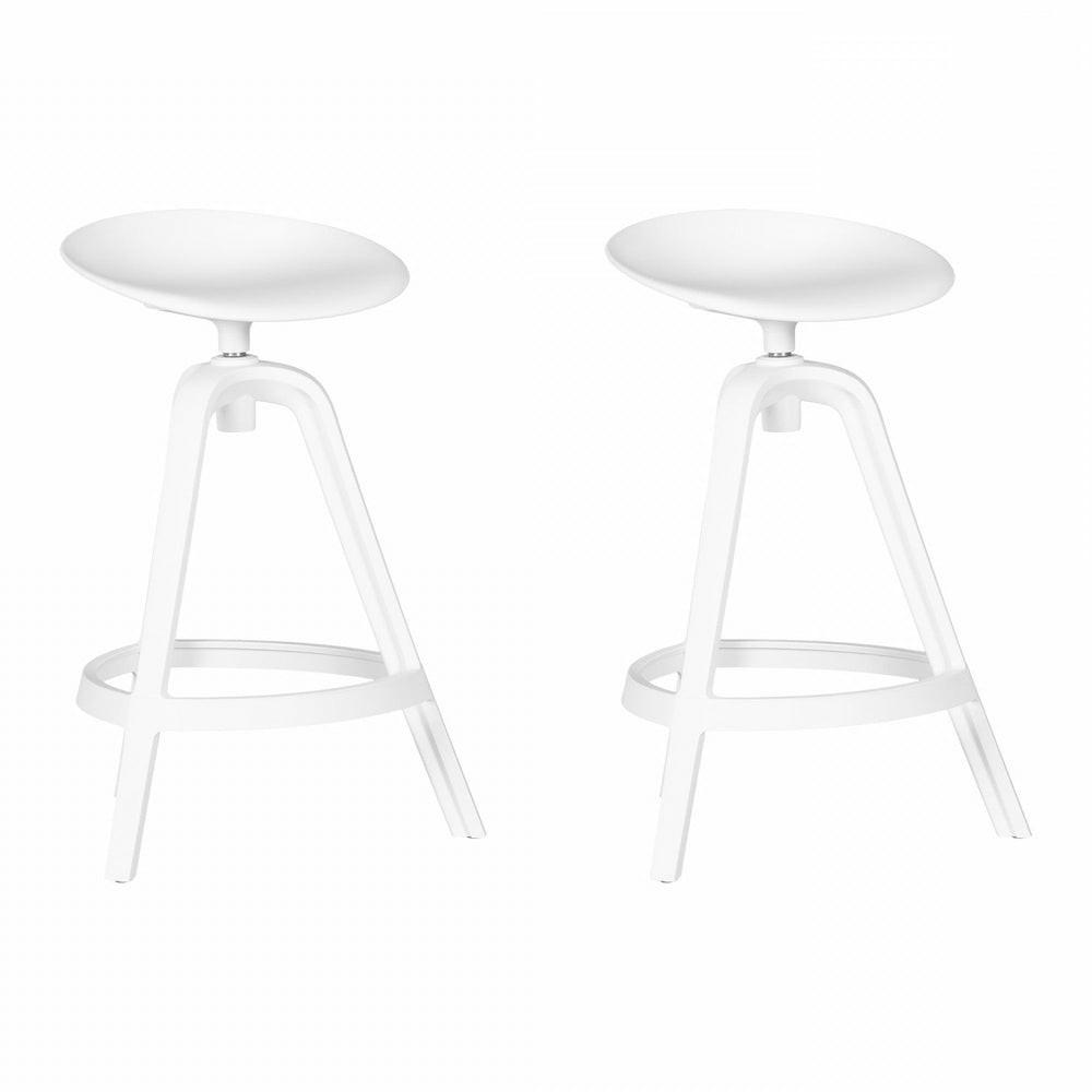 Olio White Kitchen Bar Stool – Set Of 2 Bar Stools