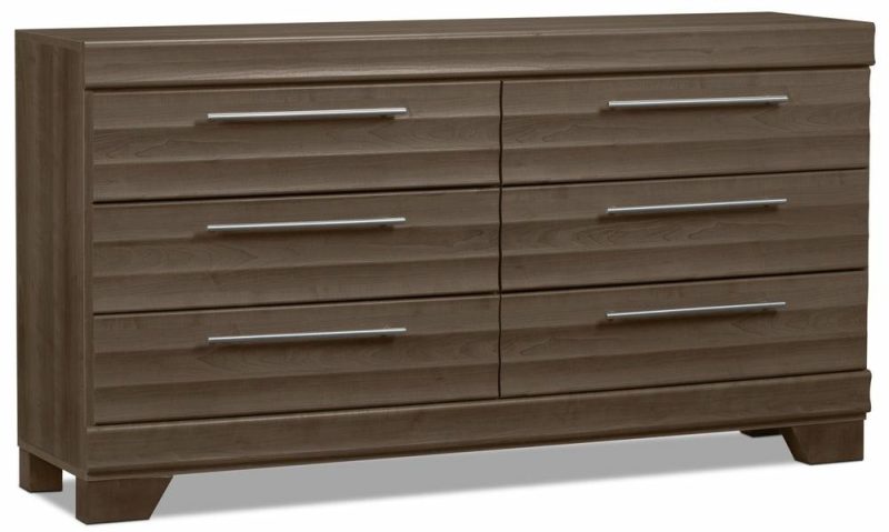 Olivia Bedroom 6-Drawer Dresser, 61.3″W X 32.8″H, Made In Canada – Grey Bedroom