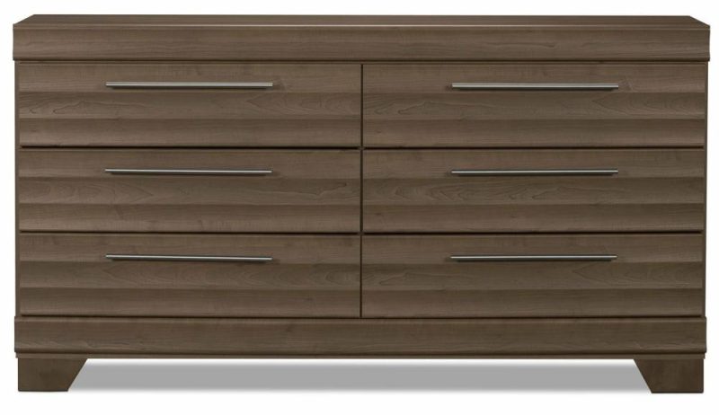 Olivia Bedroom 6-Drawer Dresser, 61.3″W X 32.8″H, Made In Canada – Grey Bedroom