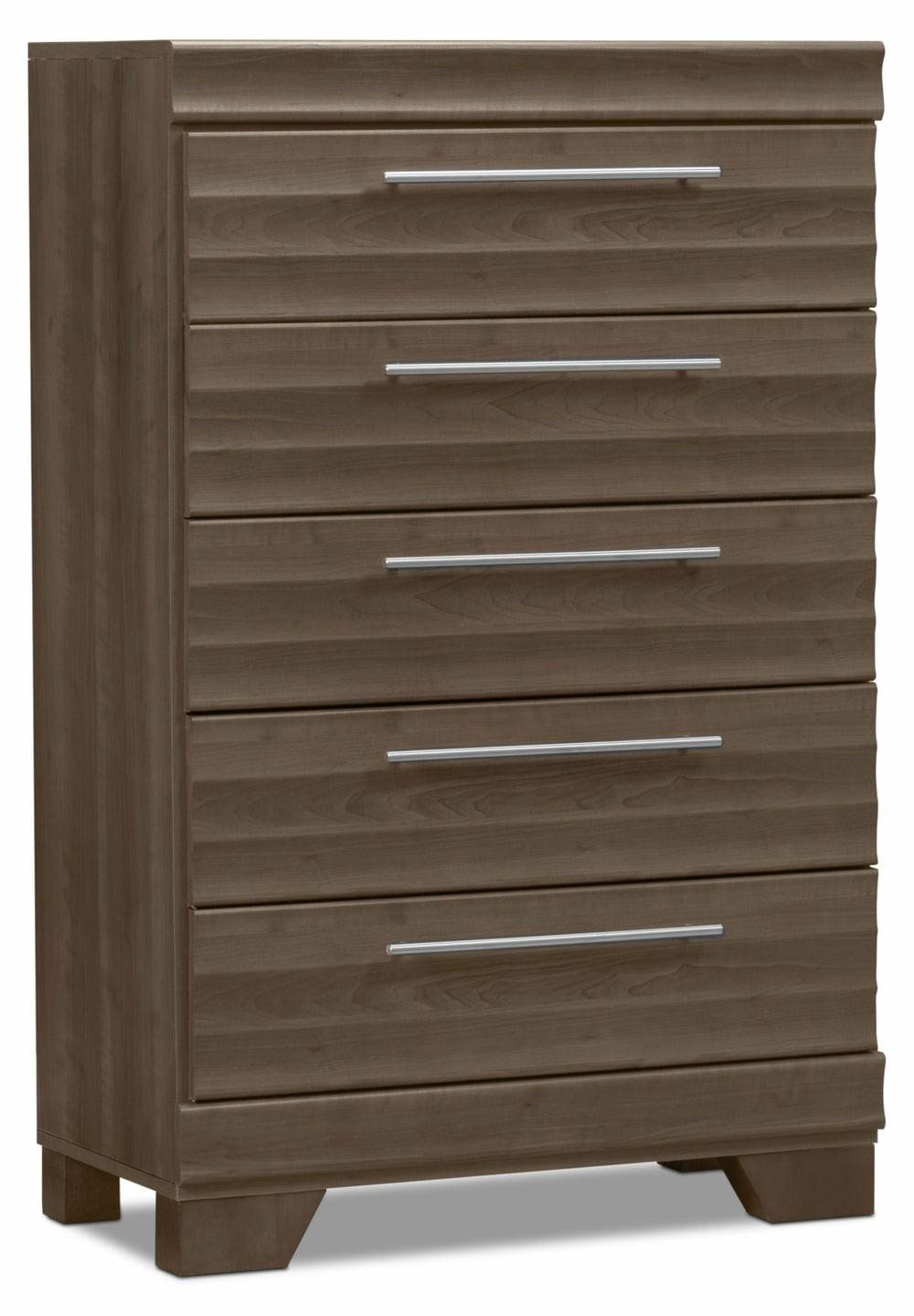 Olivia Bedroom Chest Of Drawers, 5-Drawer, 31″W X 47.9″H, Made In Canada – Grey Bedroom