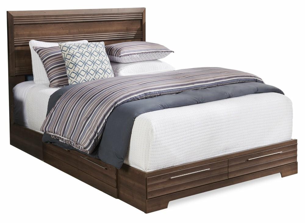 Olivia Platform Storage Bed With Headboard & Frame, Made In Canada, Grey – Full Size Bedroom