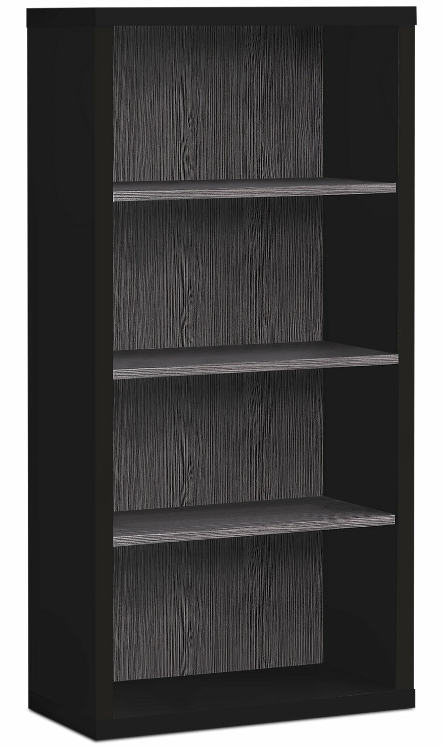 Orion 23.75″ 3-Shelf Bookcase – Greyish Black Bookcases