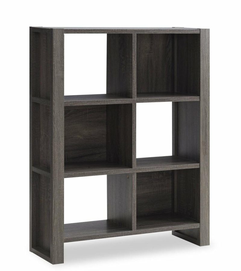 Oscar Owen 36″ 6-Cube Bookcase – Grey Bookcases