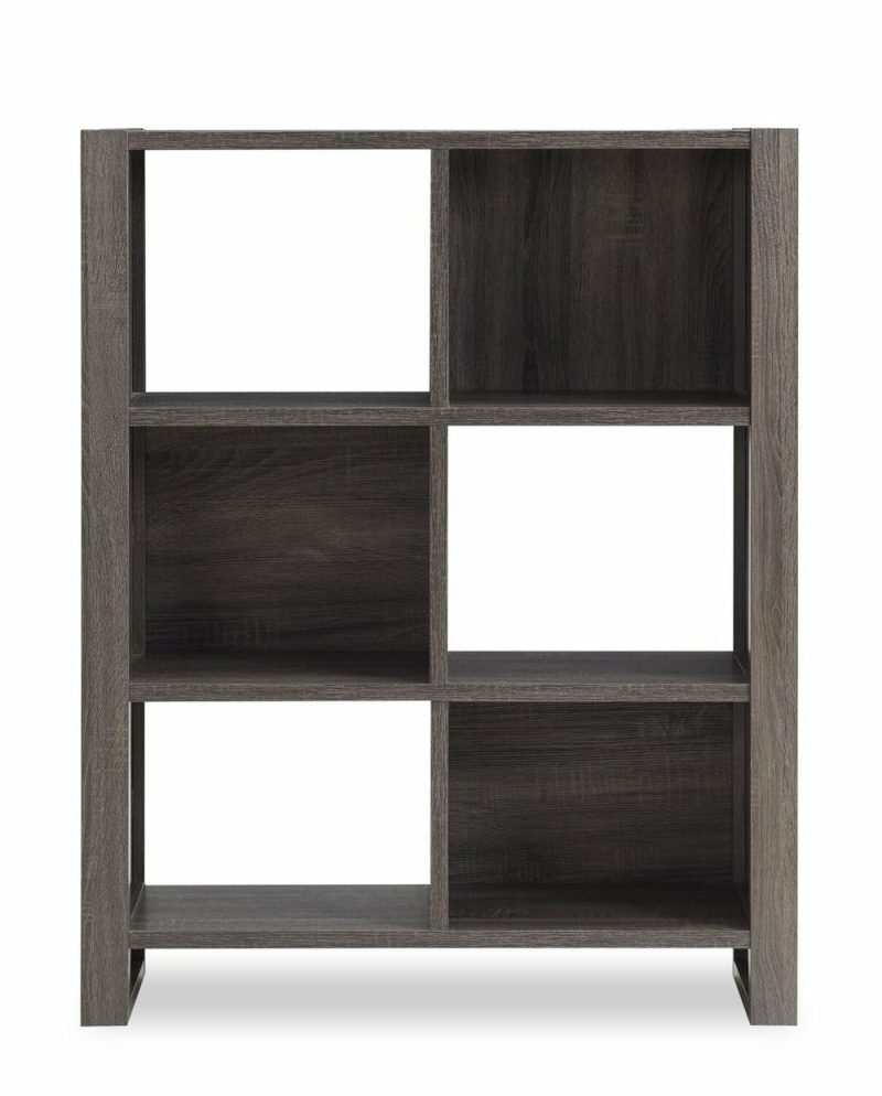 Oscar Owen 36″ 6-Cube Bookcase – Grey Bookcases