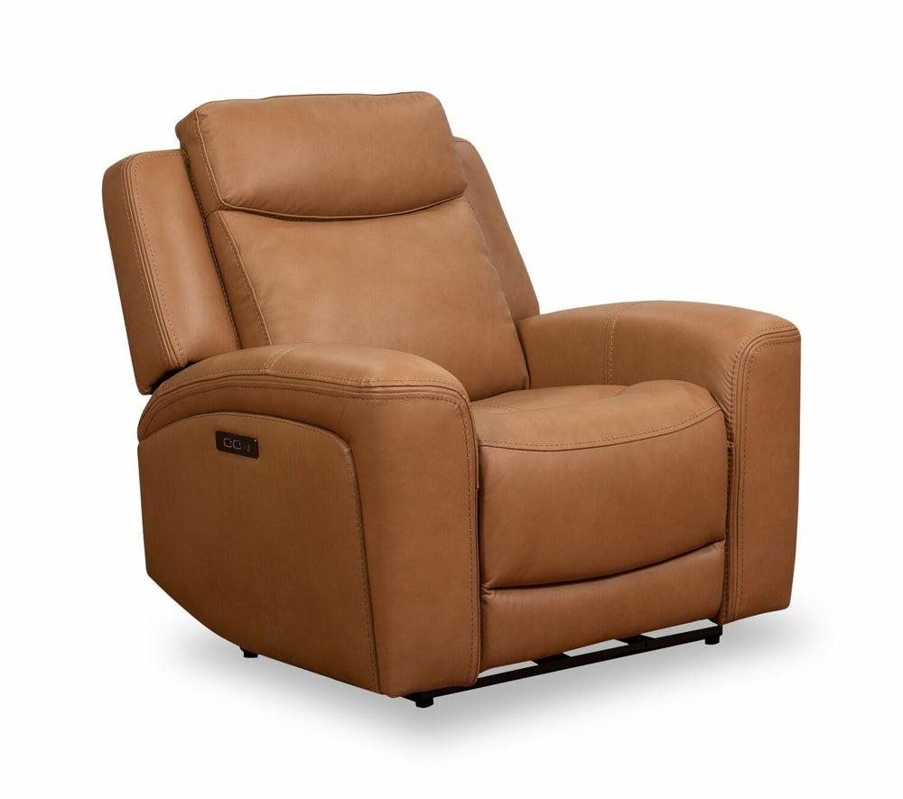 Prescott Genuine Leather Power Reclining Chair – Butternut Furniture