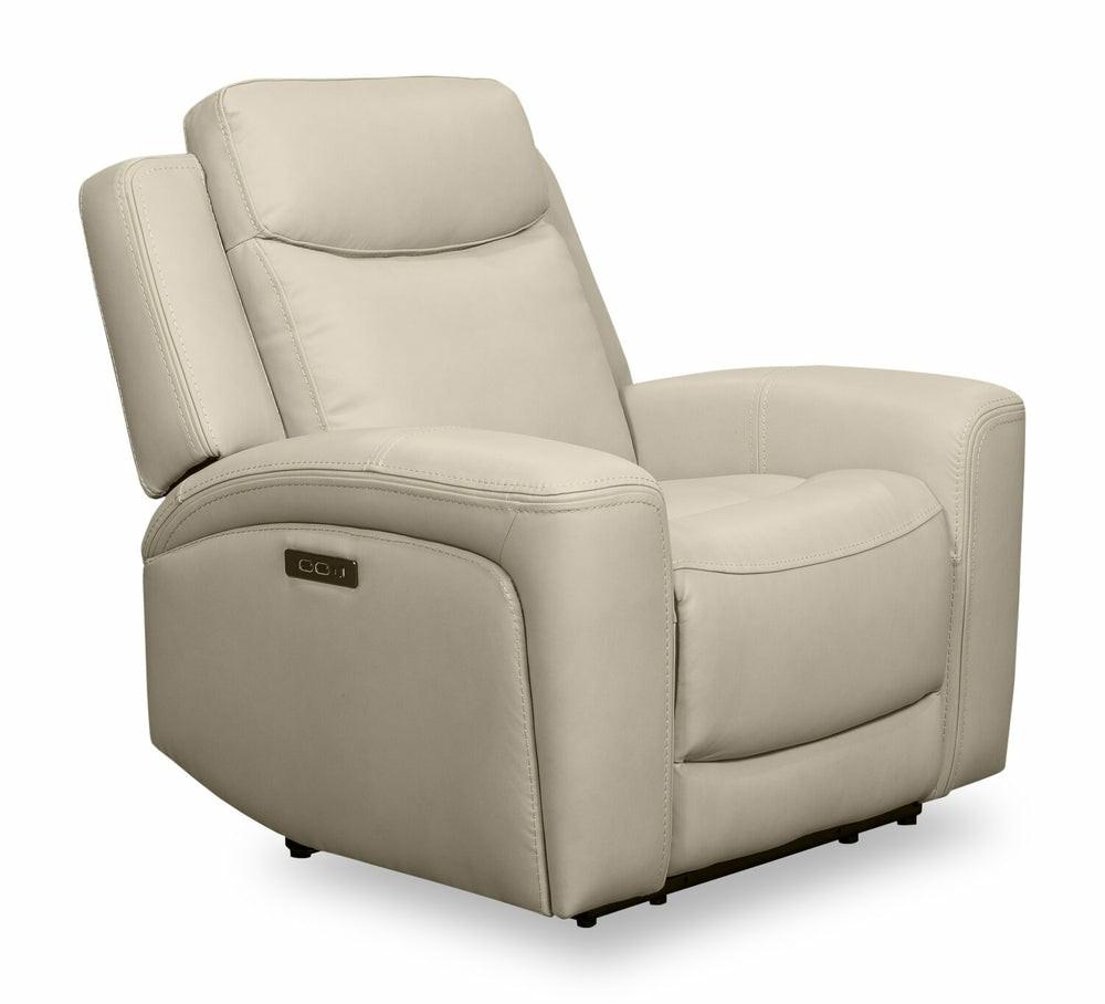 Prescott Genuine Leather Power Reclining Chair – Platinum Furniture