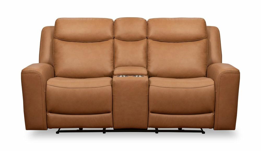 Prescott Genuine Leather Power Reclining Loveseat – Butternut Furniture