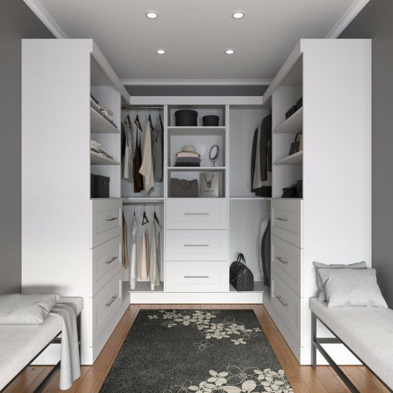 Pur 161 W Walk-In Closet Organizer System – White Armoires & Wardrobes