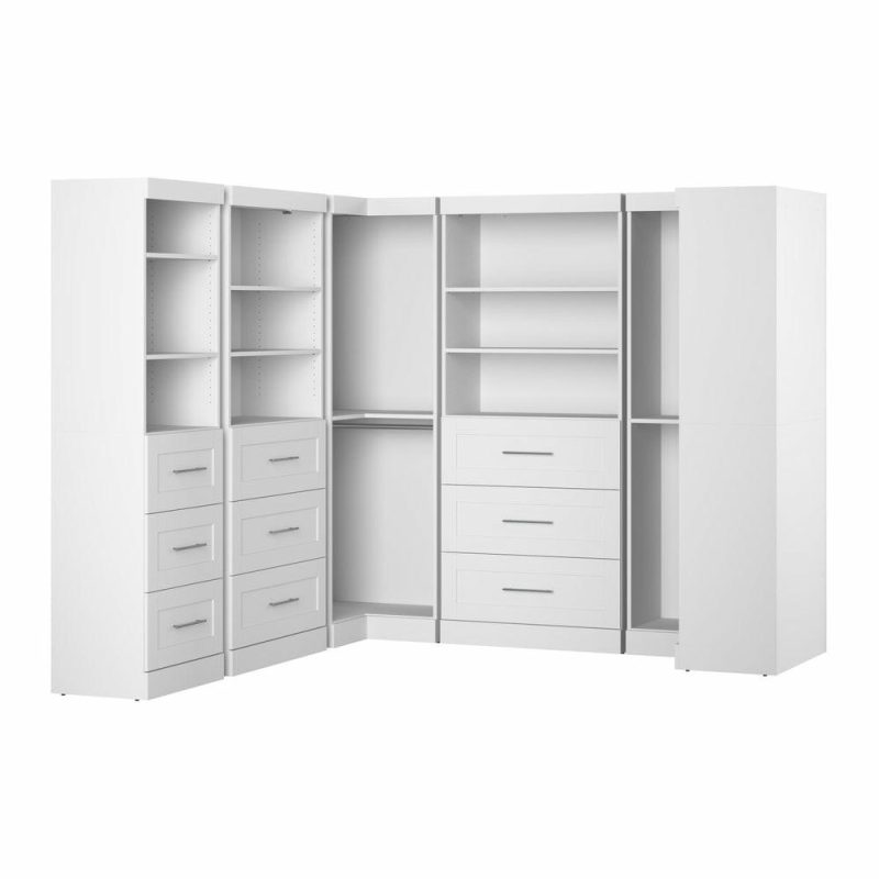 Pur 161 W Walk-In Closet Organizer System – White Armoires & Wardrobes