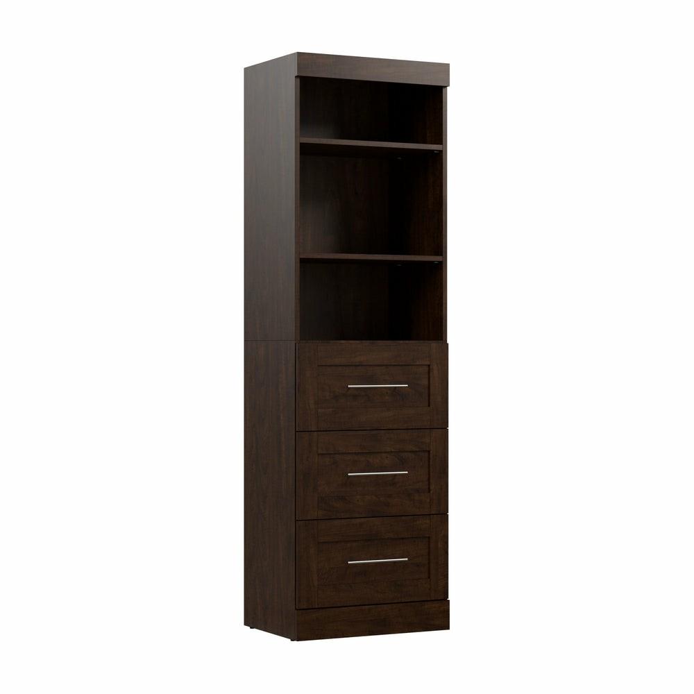 Pur 25 W Closet Organizer With Drawers – Chocolate Armoires & Wardrobes