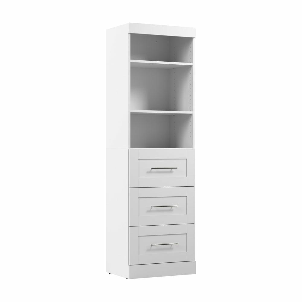 Pur 25 W Closet Organizer With Drawers – White Armoires & Wardrobes