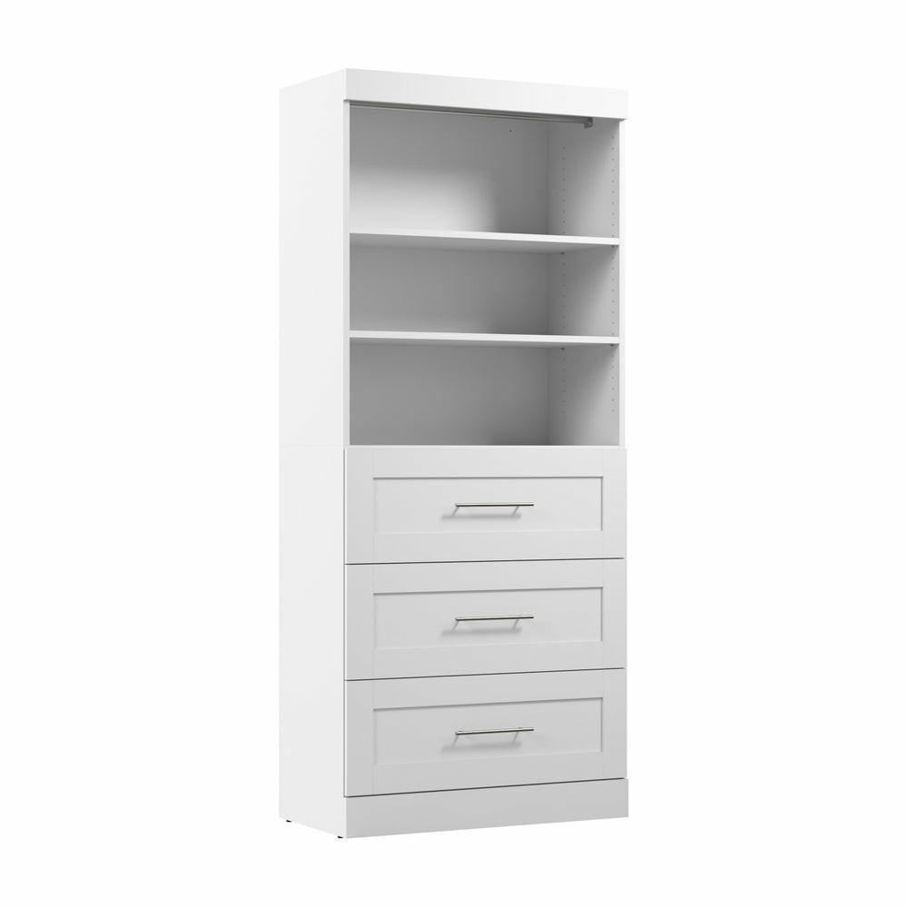 Pur 36 W Closet Organizer With Drawers – White Armoires & Wardrobes