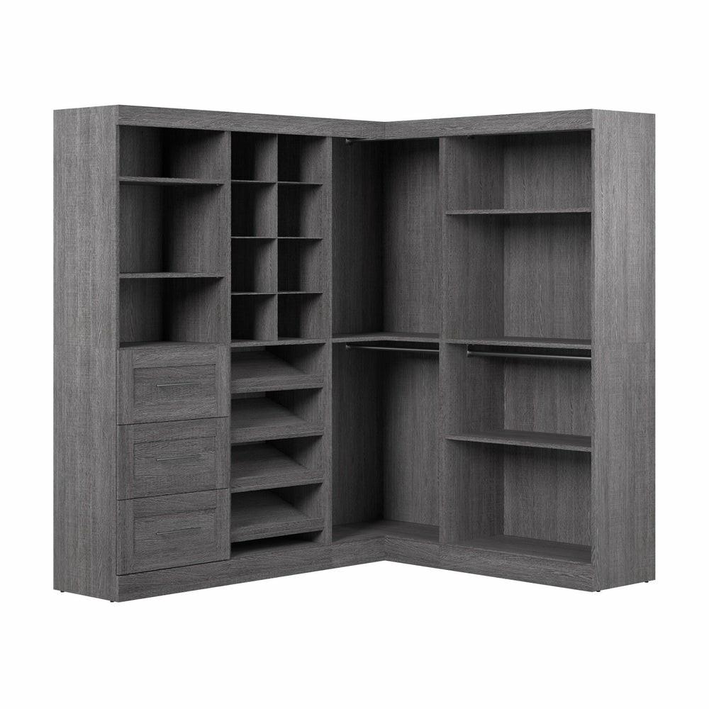 Pur 83 W Walk-In Closet Organizer – Bark Grey Armoires & Wardrobes