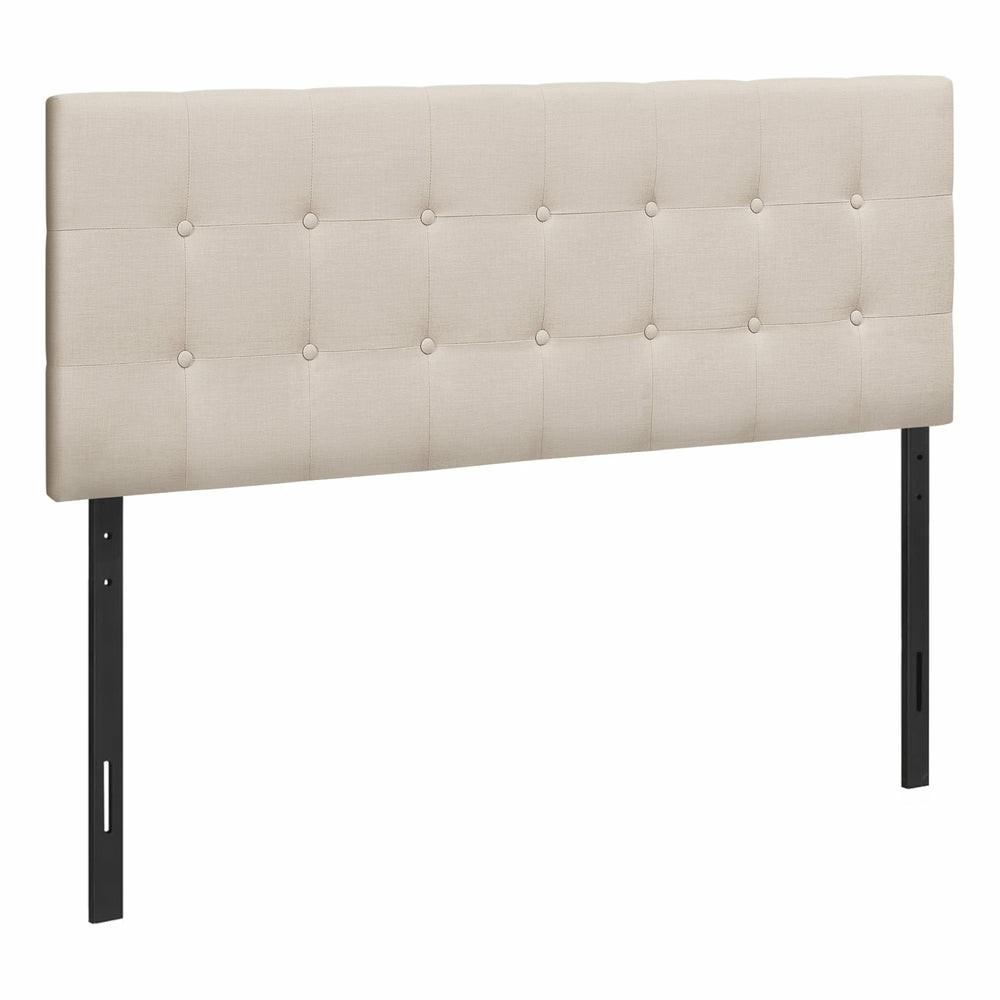 Queen Size Beige Linen-Look Headboard Bedroom