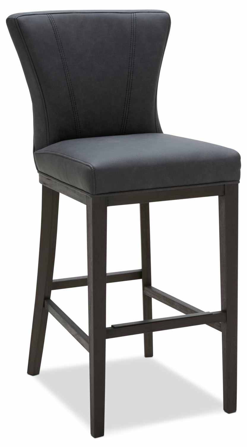 Quinn Barstool With Vegan Leather Fabric – Grey Bar Stools