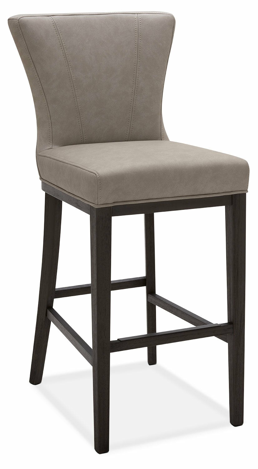 Quinn Barstool With Vegan Leather Fabric – Taupe Bar Stools