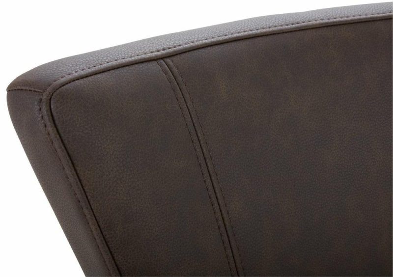 Quinn Counter-Height Stool With Vegan Leather Fabric – Brown Bar Stools