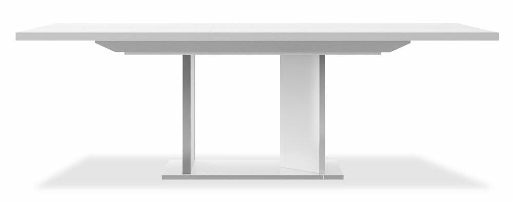 Raia Dining Table, Pedestal Base, Modern, 71″W – White Dining Room