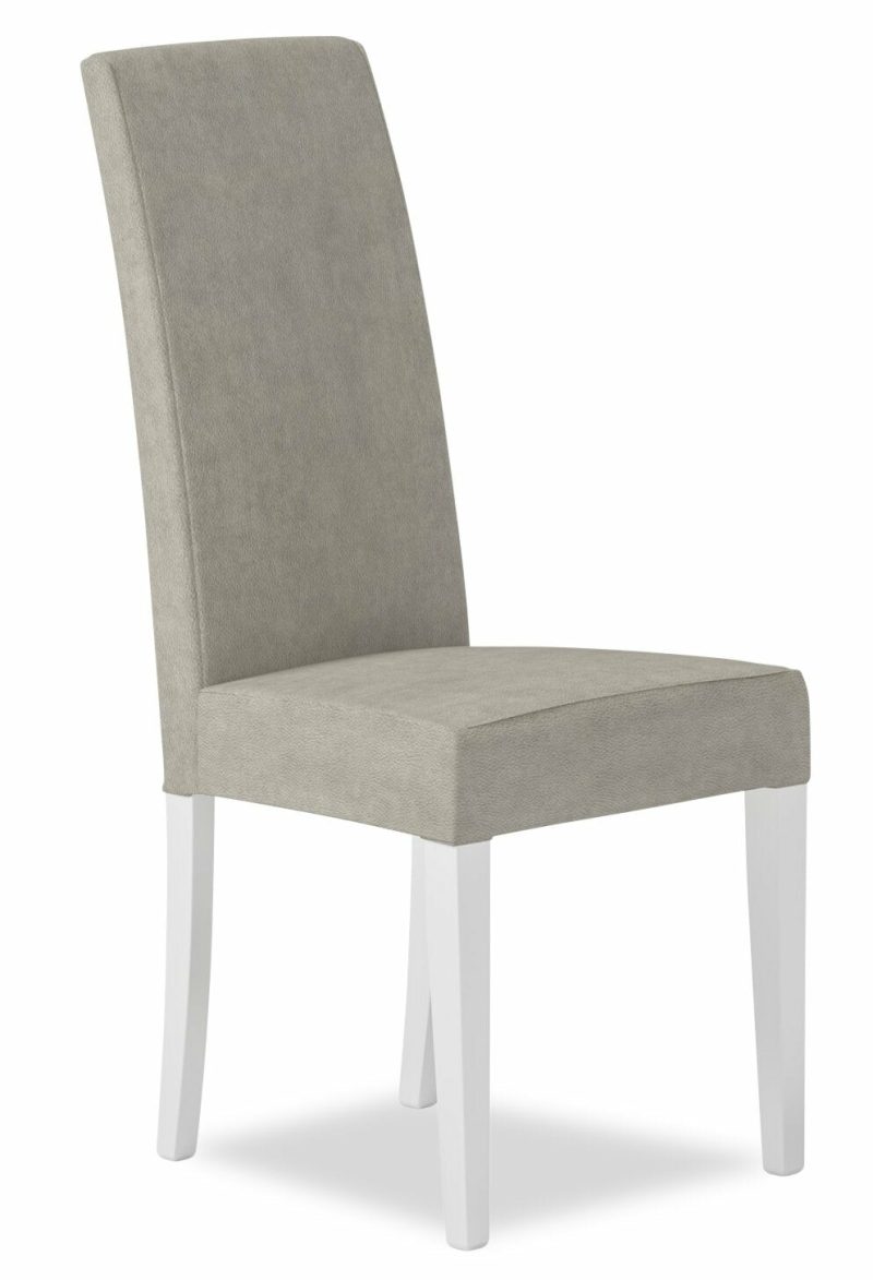 Rain Dining Chair With Vegan-Leather Fabric, Modern – Light Grey Dining Chairs