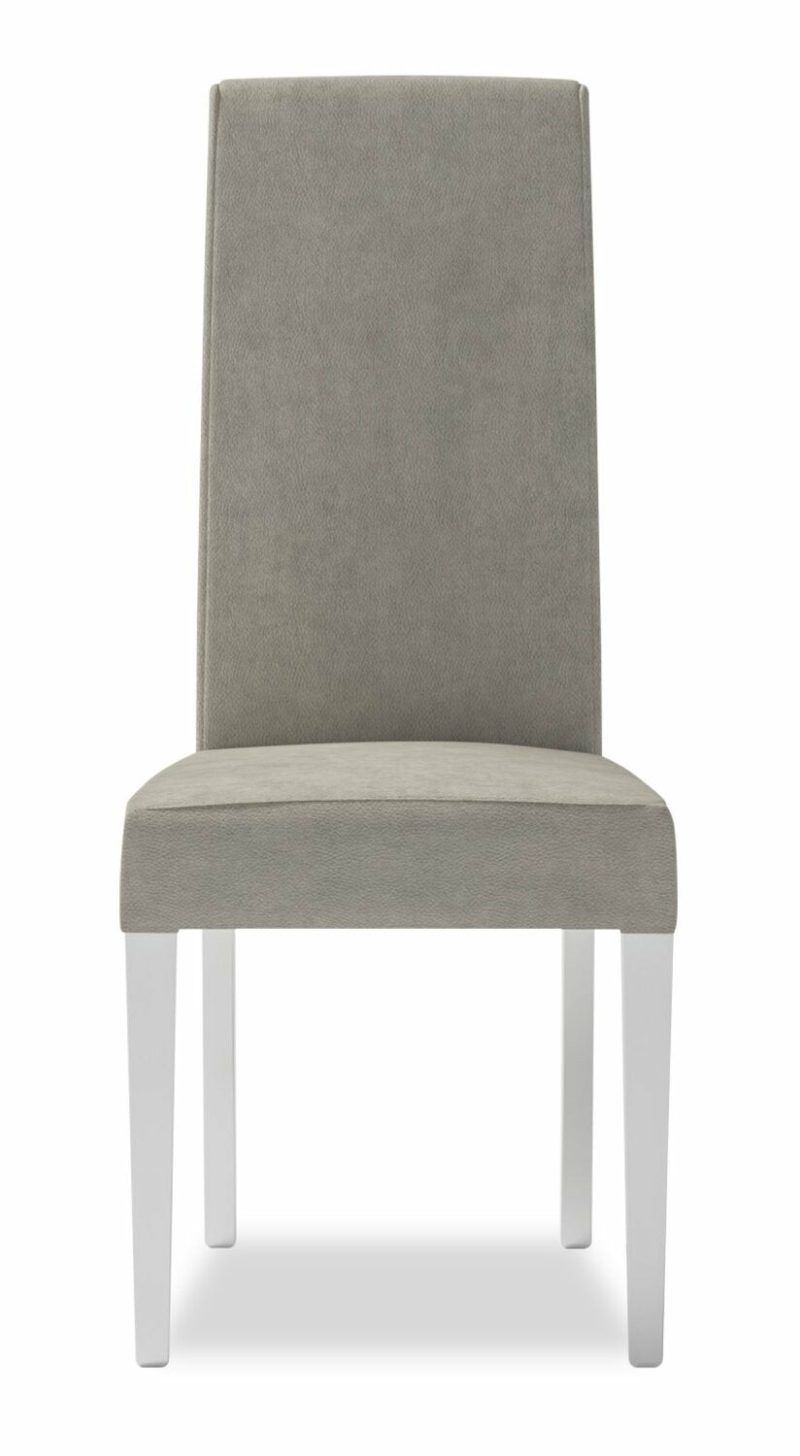 Rain Dining Chair With Vegan-Leather Fabric, Modern – Light Grey Dining Chairs