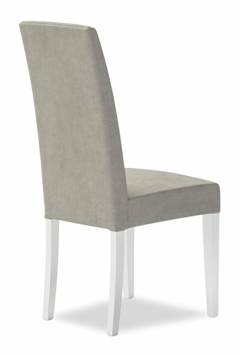 Rain Dining Chair With Vegan-Leather Fabric, Modern – Light Grey Dining Chairs