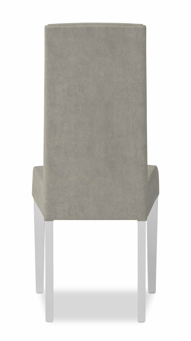 Rain Dining Chair With Vegan-Leather Fabric, Modern – Light Grey Dining Chairs