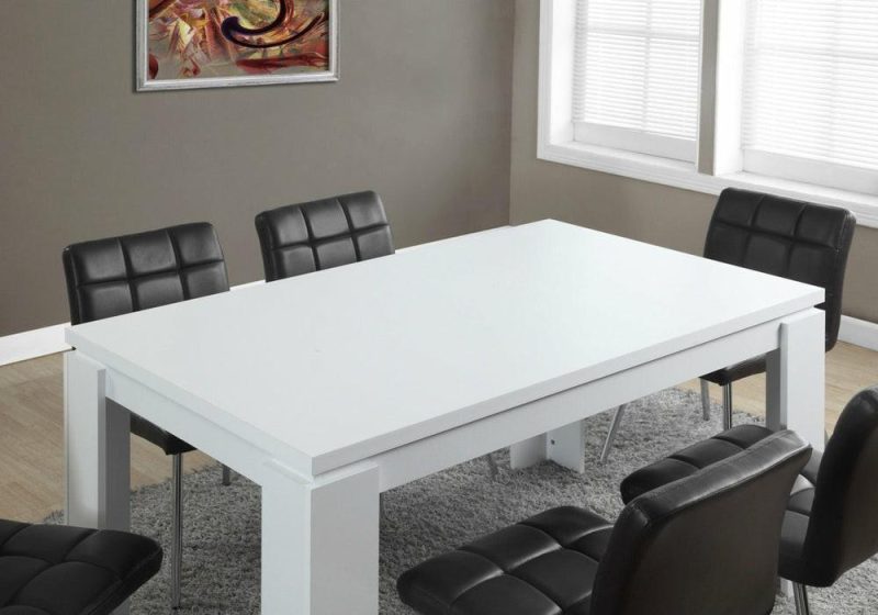 Rectangular Dining Table – White Dining Room