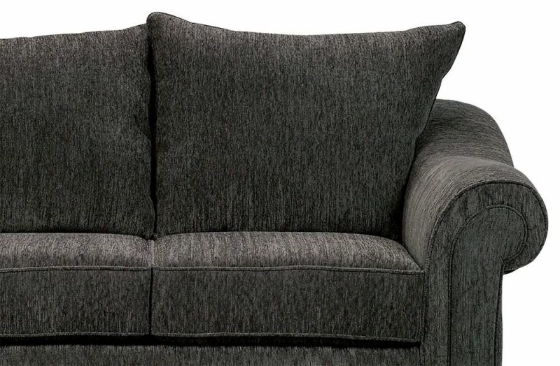 Reese Chenille Loveseat – Dark Grey Furniture