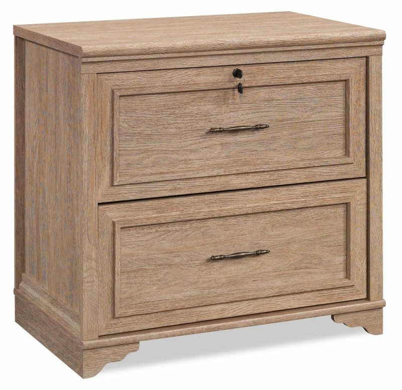 Rollingwood 31.5″ Commercial Grade 2-Drawer Lateral Filing Cabinet – Brushed Oak Cabinets