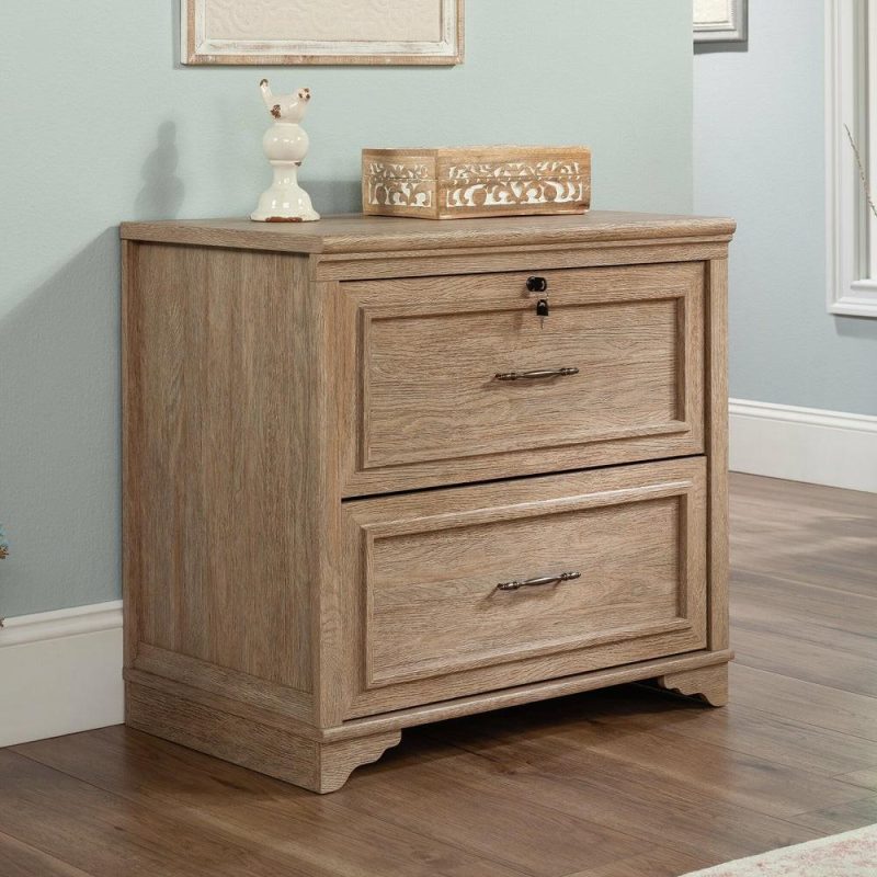 Rollingwood 31.5″ Commercial Grade 2-Drawer Lateral Filing Cabinet – Brushed Oak Cabinets